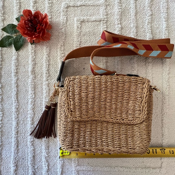 YXILEE Straw Beach Bag Crossbody Shoulder Bags - Picture 3 of 6